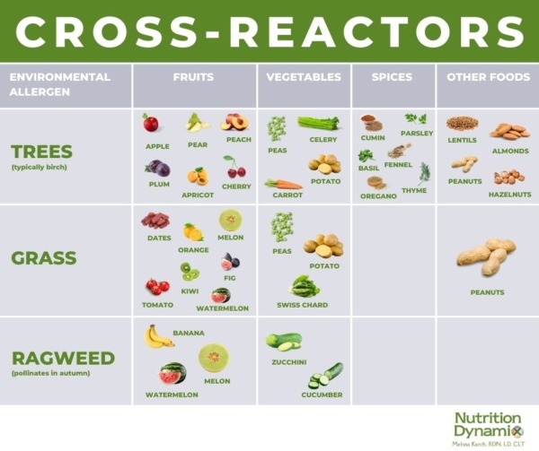 food allergy chart