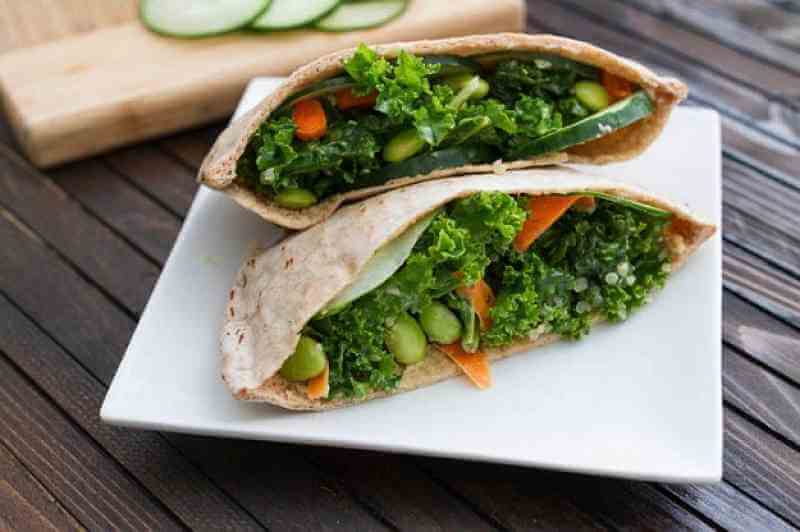 Kale Salad Stuffed Pitas