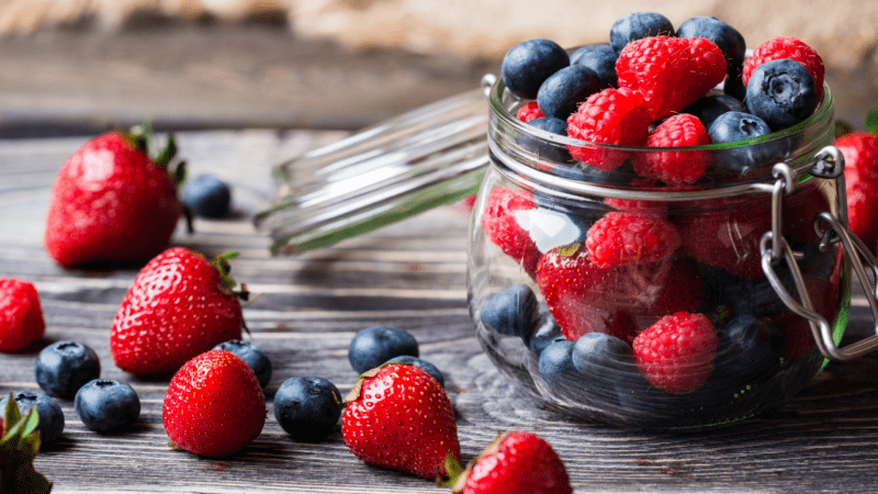 jar of berries