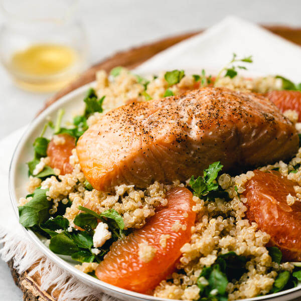 Salmon and Grapefruit Quinoa Salad